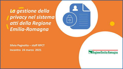 gestione privacy rer 2021